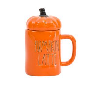 RaeDunn Halloween 2021 Orange Pumpkin Latte Mug